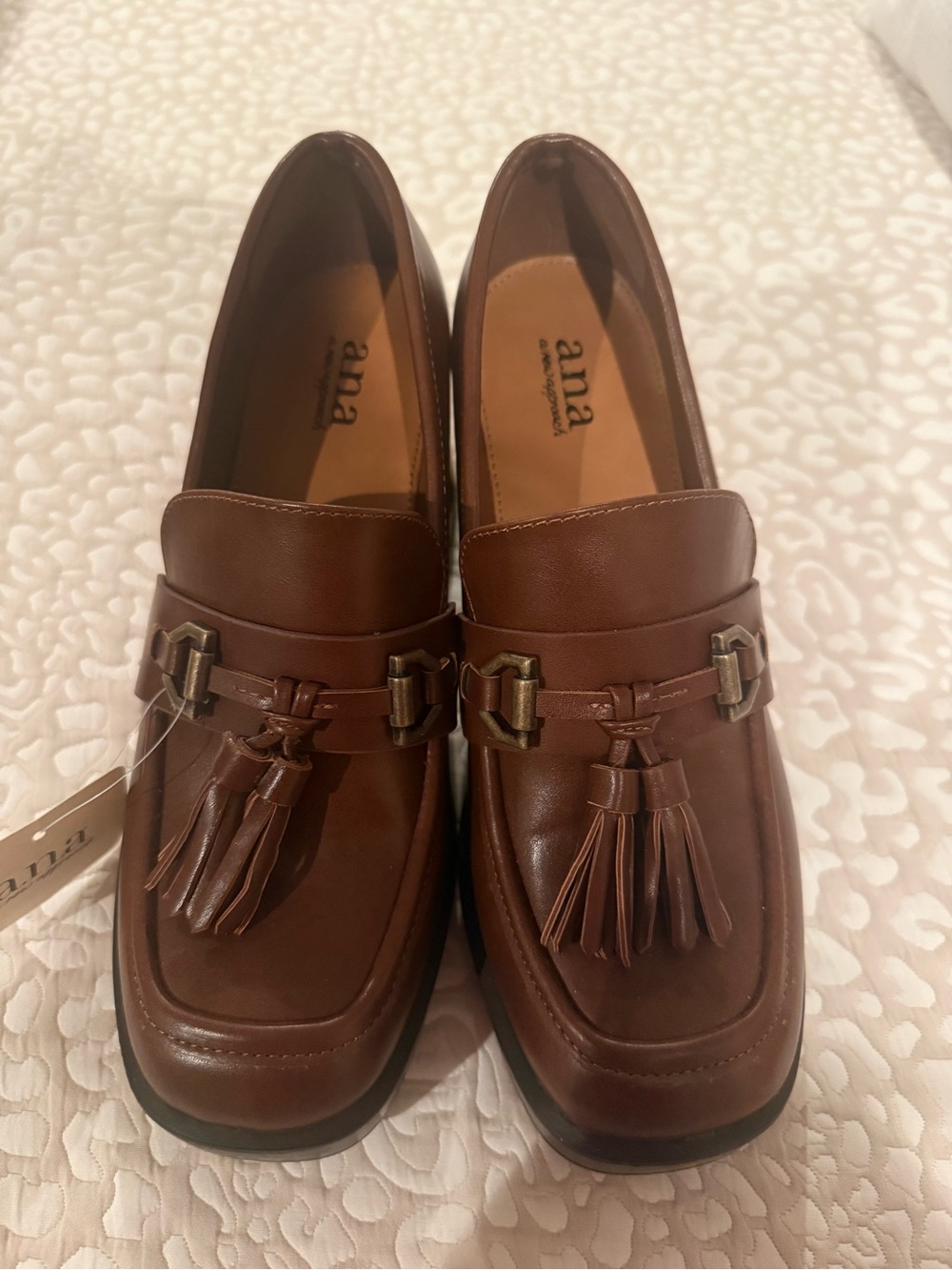 a.n.a Brown Tassel Loafers